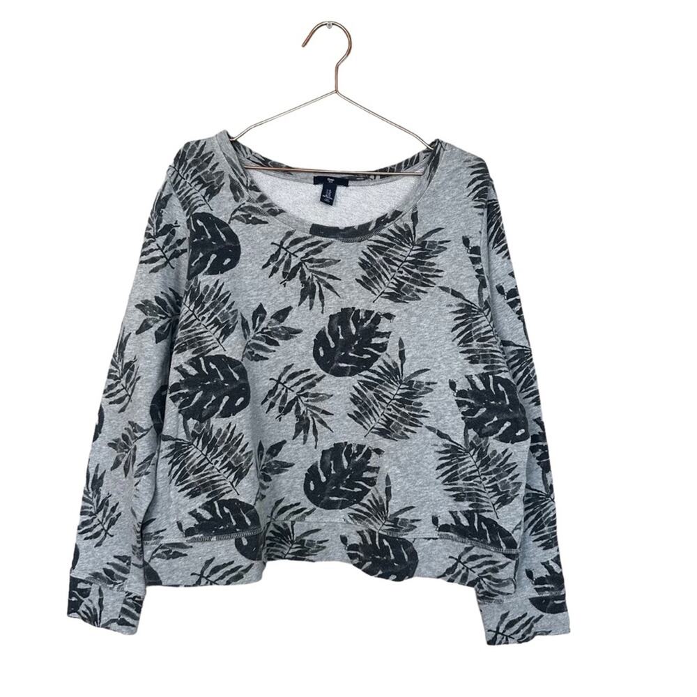 Gap Factory Tropical Leafy Sweatshirt - Women's XL - Cotton